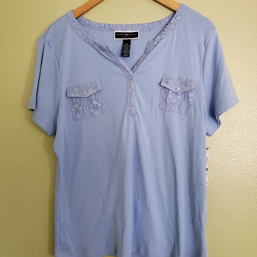 Light Blue Karen Scott T-shirt